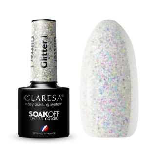 Claresa lakier hybrydowy do paznokci GLITTER - 1 5 g