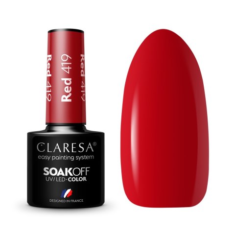 Claresa lakier hybrydowy do paznokci RED - 419 5 g