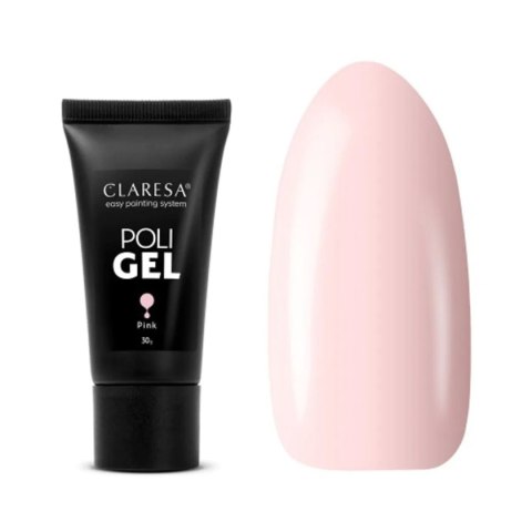 Claresa Poli Gel żel budujący do paznokci - Pink 30 g