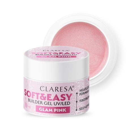 Claresa Soft&Easy żel budujący do paznokci Glam Pink 12 g