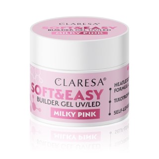 Claresa Soft&Easy żel budujący do paznokci Milky Pink 12 g