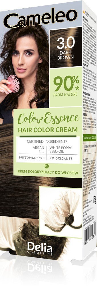 Delia Cosmetics CAMELEO Color Essence krem koloryzujący nr 3.0 - dark brown