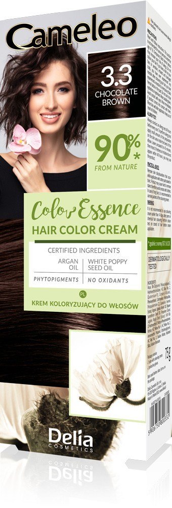Delia Cosmetics CAMELEO Color Essence krem koloryzujący nr 3.3 - chocolate brown