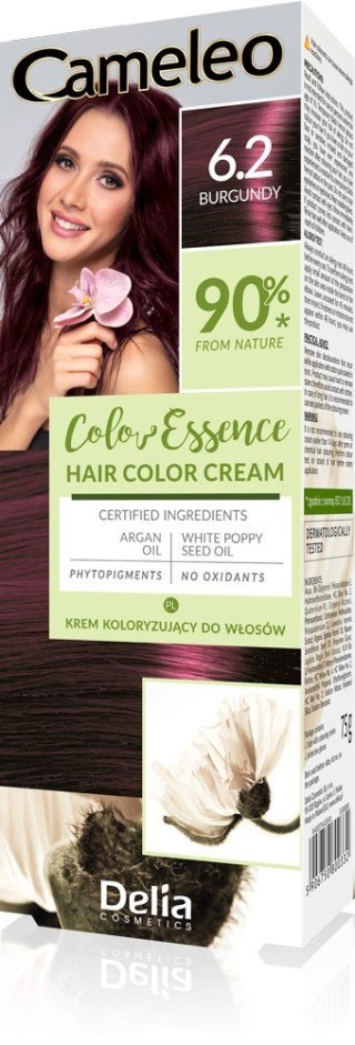 Delia Cosmetics CAMELEO Color Essence krem koloryzujący nr 6.2 - burgundy