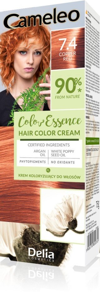 Delia Cosmetics CAMELEO Color Essence krem koloryzujący nr 7.4 - copper red