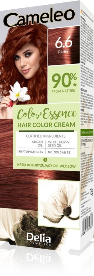 Delia Cosmetics Cameleo Color Essence krem koloryzujący nr 6.6 - ruby 1 op.