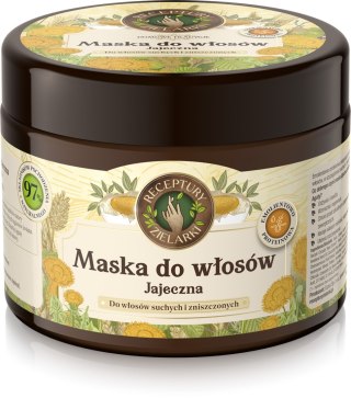 Receptury Zielarki Domowe Tradycje maska jajeczna do włosów suchych i zniszczonych 300 ml