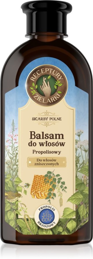 Receptury Zielarki Skarby Polne balsam z propolisem brzozowym do włosów zniszczonych 350 ml