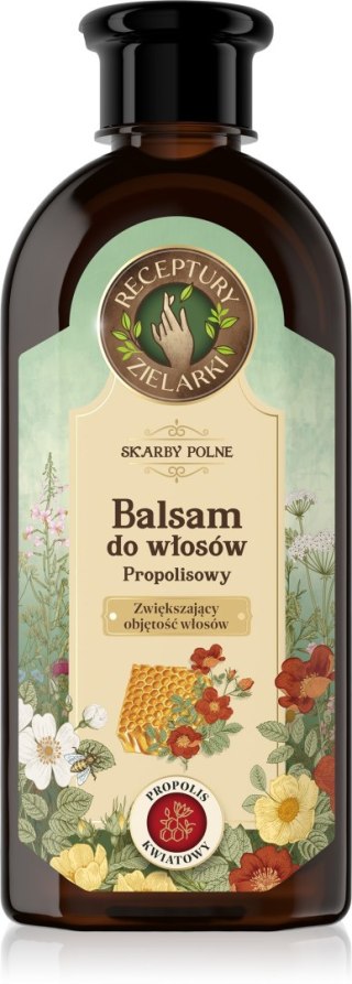 Receptury Zielarki Skarby Polne balsam z propolisem kwiatowym zwiększający objętość włosów 350 ml