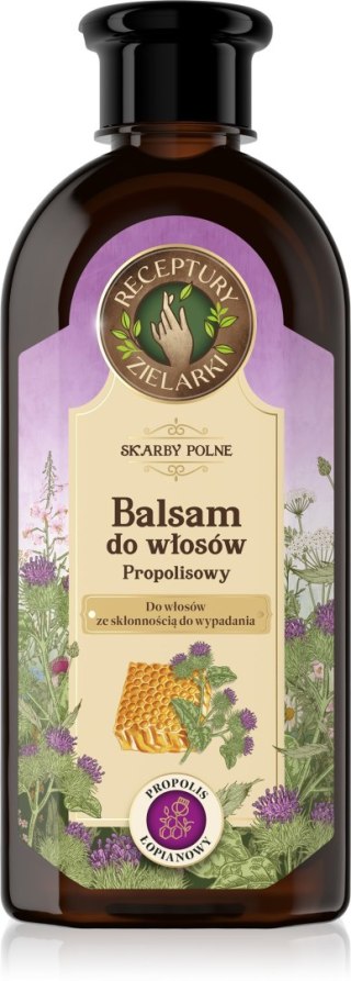 Receptury Zielarki Skarby Polne balsam z propolisem łopianowym do włosów wypadających 350 ml