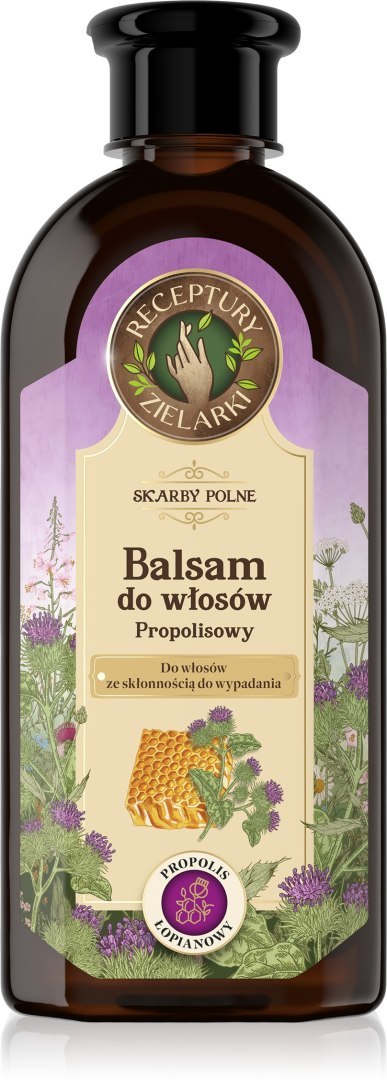 Receptury Zielarki Skarby Polne balsam z propolisem łopianowym do włosów wypadających 350 ml