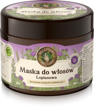 Receptury Zielarki Skarby Polne maska łopianowa do włosów suchych i osłabionych 300 ml