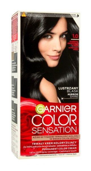 Garnier Color Sensation krem koloryzujący 1.0 Onyx Black- Głęboka onyksowa czerń 1 op.