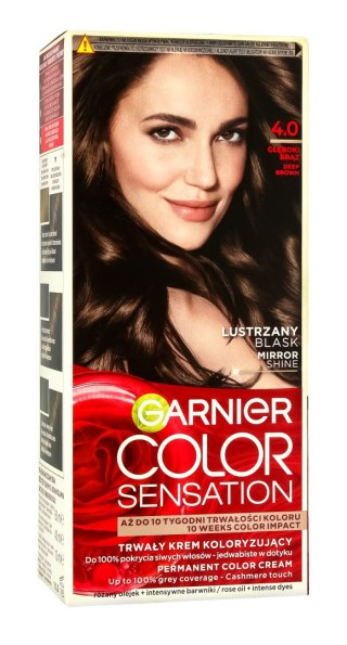Garnier Color Sensation krem koloryzujący 4.0 Deep Brown- Głęboki Brąz 1 op.