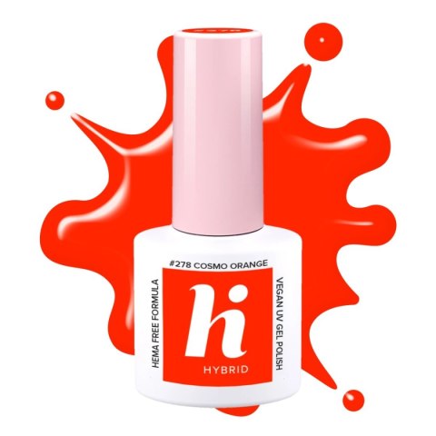 Hi Hybrid HEMA Free lakier hybrydowy Neon #278 Cosmo Orange 5 ml