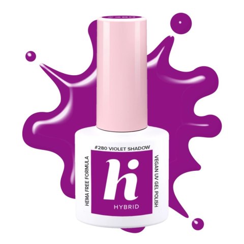 Hi Hybrid HEMA Free lakier hybrydowy Neon #280 Violet Shadow 5 ml