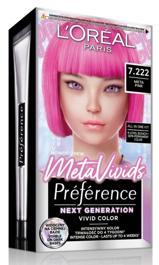 L'Oréal Paris PREFERENCE Metavivids farba do włosów 7.222 PINK