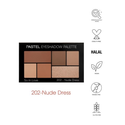 Pastel Eyeshadow Palette Cienie do Powiek So in Love nr 202 - Nude Dress 1 Op.