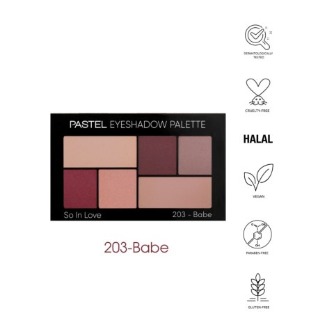 Pastel Eyeshadow Palette Cienie do Powiek So in Love nr 203 - Babe 1 Op.