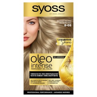 Syoss Oleo Intense farba do włosów Permanent Oil Color nr 8-05 Beżowy Blond 1 op.