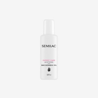 Semilac Acetone Expert Care zmywacz do lakieru hybrydowego z olejkiem Makadamia 125 ml