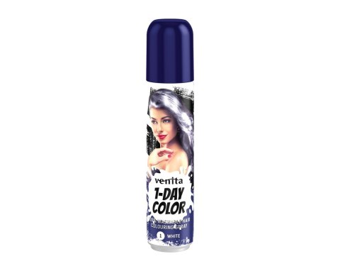 Venita 1- Day Color spray koloryzujący do włosów - nr 1 White (biały) 50 ml