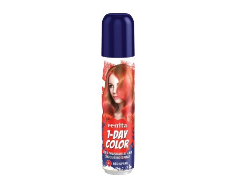 Venita 1- Day Color spray koloryzujący do włosów - nr 4 Red Spark (czerwony) 50 ml