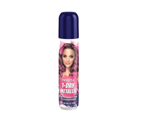 Venita 1- Day Metallic spray koloryzujący do włosów - nr M1 Metallic Pink (metaliczny różowy) 50 ml