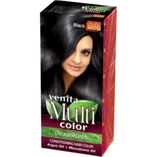 Venita farba do włosów bez amoniaku Multi Color - 1.0 Black 1 op.