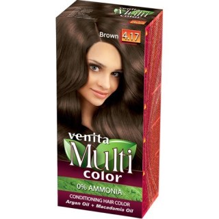 Venita farba do włosów bez amoniaku Multi Color - 4.17 Brown 1 op.