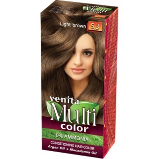 Venita farba do włosów bez amoniaku Multi Color - 5.3 Light Brown 1 op.