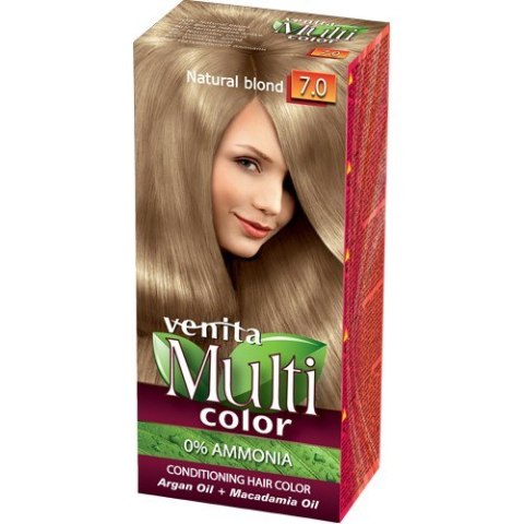 Venita farba do włosów bez amoniaku Multi Color - 7.0 Natural Blond 1 op.