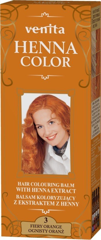 Venita Henna Color balsam koloryzujący z ekstraktem z henny - 3 Ognisty Oranż 1 op.