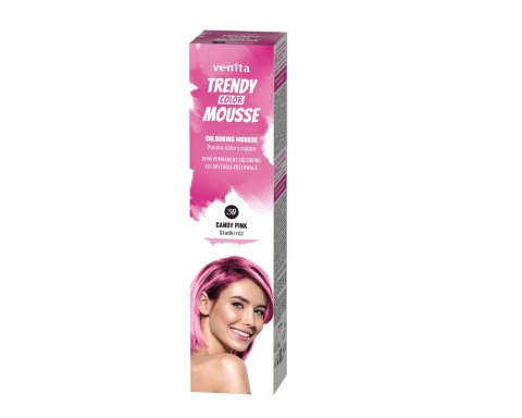 Venita Trendy Color Mousse pianka koloryzująca do włosów - 30 Candy Pink (Słodki Róż) 75 ml