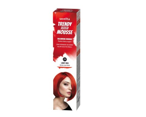 Venita Trendy Color Mousse pianka koloryzująca do włosów - 34 Light Red (Jasna Czerwień) 75 ml