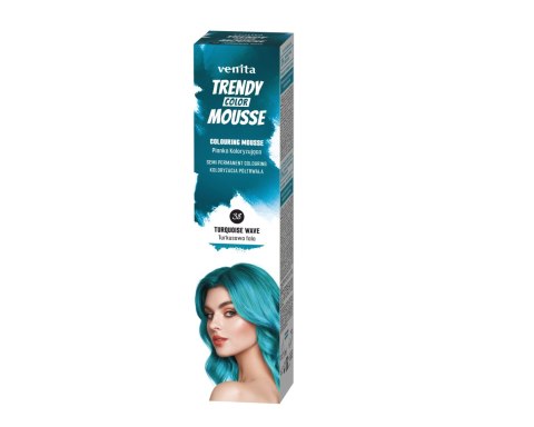 Venita Trendy Color Mousse pianka koloryzująca do włosów - 38 Turquoise Wave (Turkusowa Fala) 75 ml
