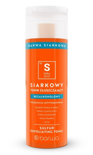 Barwa Siarkowa siarkowy tonik złuszczający - bezalkoholowy 200 ml