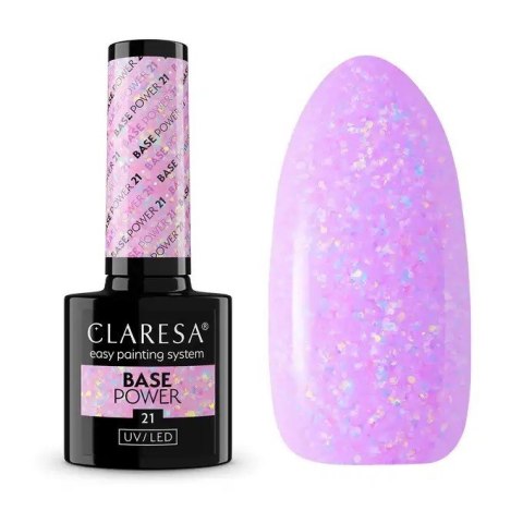 Claresa baza hybrydowa Base Power liliowa 21 5 g
