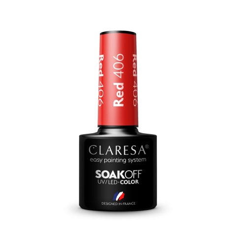 Claresa lakier hybrydowy Red nr 406 5 g