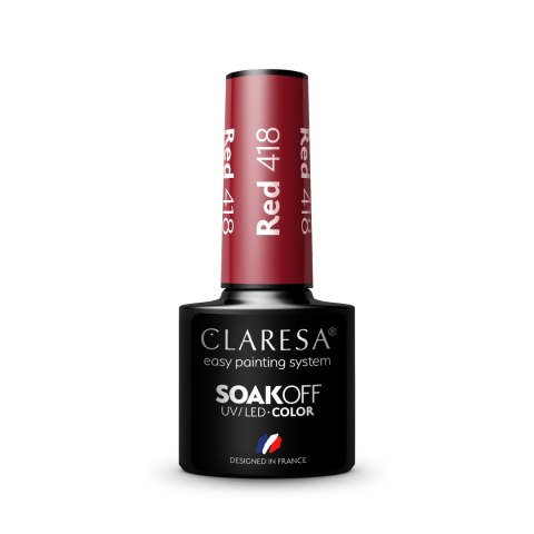 Claresa lakier hybrydowy Red nr 418 5 g