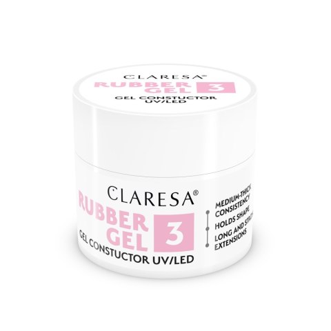 Claresa Rubber Gel żel do budowania i przedłużania paznokci 03 - 90 g
