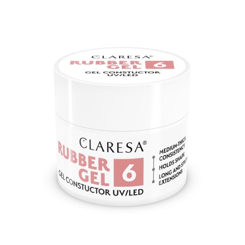 Claresa Rubber Gel żel do budowania i przedłużania paznokci 06 - 45 g