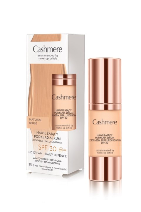 Dax Cashmere DD SPF 30 Nawilżający Podkład-Serum z Kwasem Hialuronowym Natural Beige 30 ml