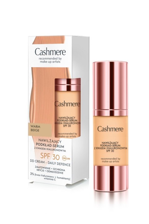 Dax Cashmere DD SPF 30 Nawilżający Podkład-Serum z Kwasem Hialuronowym Warm Beige 30 ml
