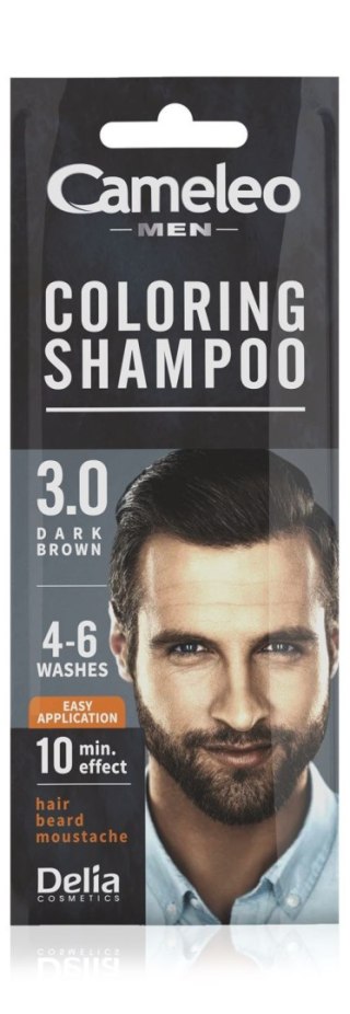 Delia CAMELEO MEN Coloring Shampoo szampon koloryzujący 3.0 Ciemny Brąz 15 ml