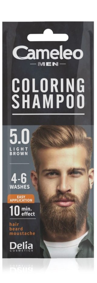 Delia CAMELEO MEN Coloring Shampoo szampon koloryzujący 5.0 Jasny Brąz 15 ml