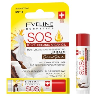 Eveline SOS Lip Balm Balsam do Ust Nawilżająco-Regenerujący Coconut Dream