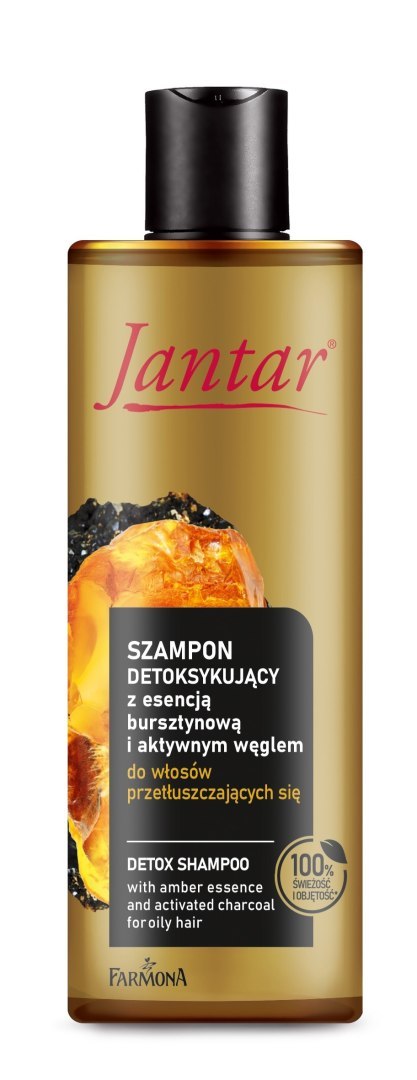 Farmona JANTAR szampon detoksykujący z esencją bursztynową i aktywnym węglem do włosów przetłuszczających się 300 ml