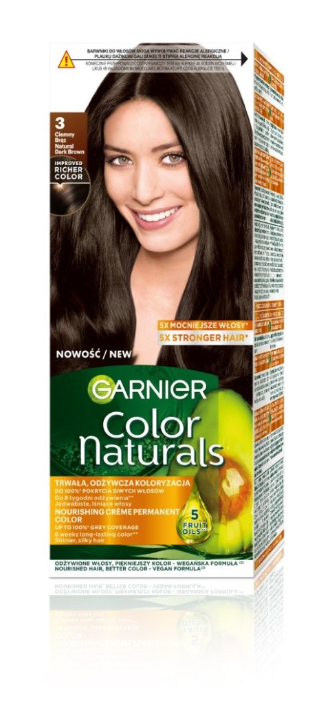 Garnier Color Naturals farba nr 3 - Ciemny Brąz 1 op.
