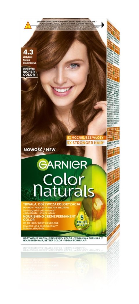 Garnier Color Naturals farba nr 4.3 - Złoty Brąz 1 op.